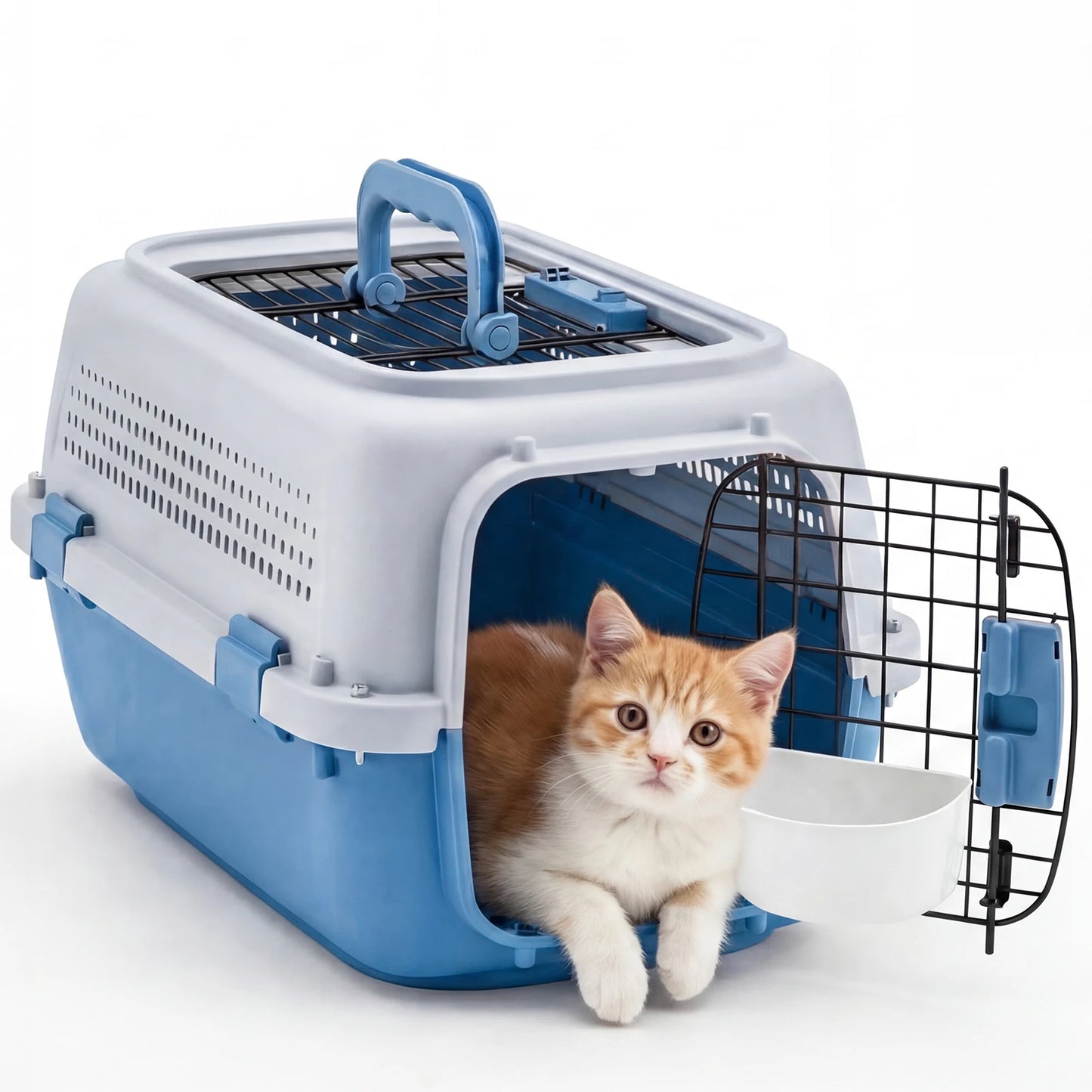 JHK Pet Carrier For Small Dogs And Cats With Top Load Door And Secure Latches