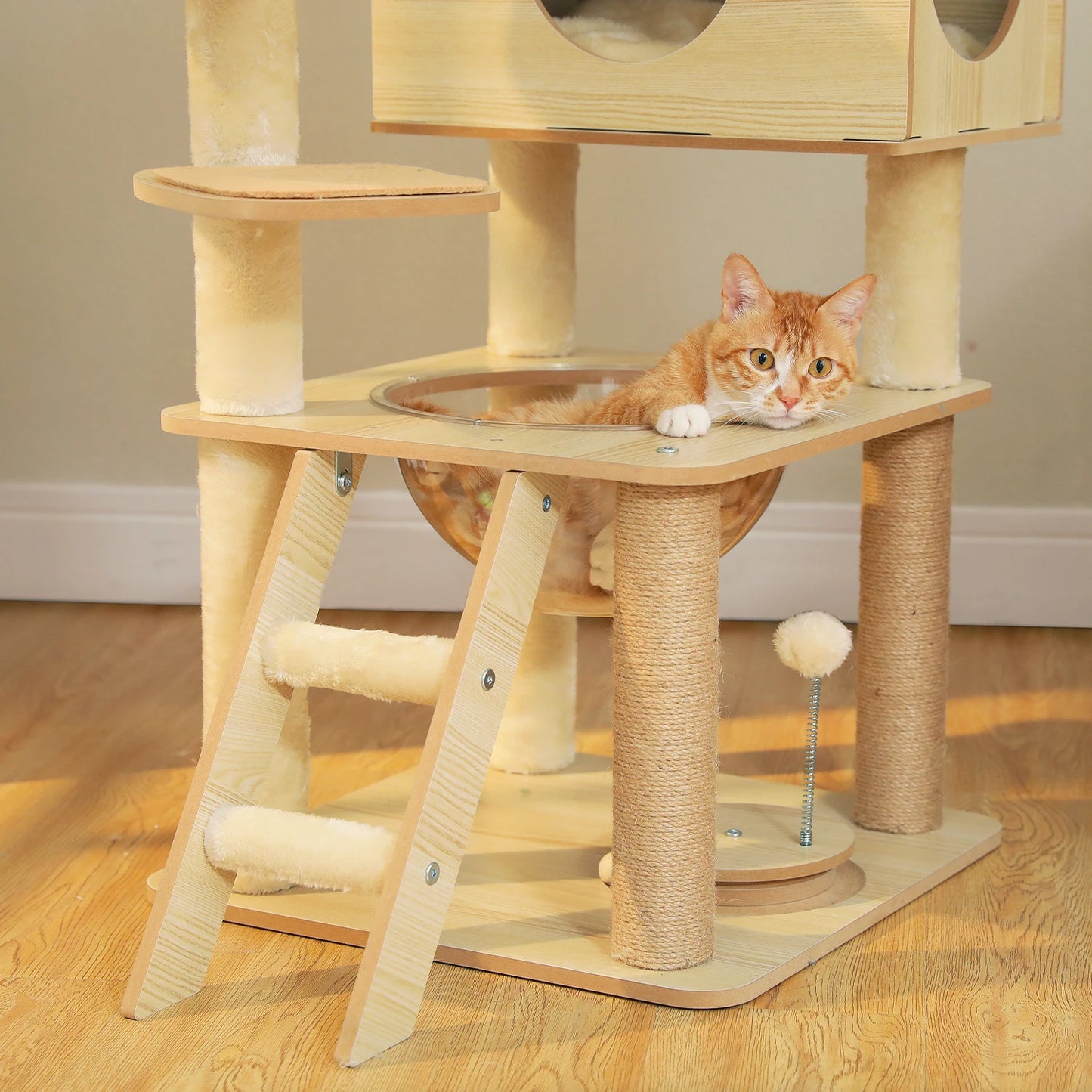 PAWZ Ro Multi Level Cat Tree Indoor Wood Tower Series