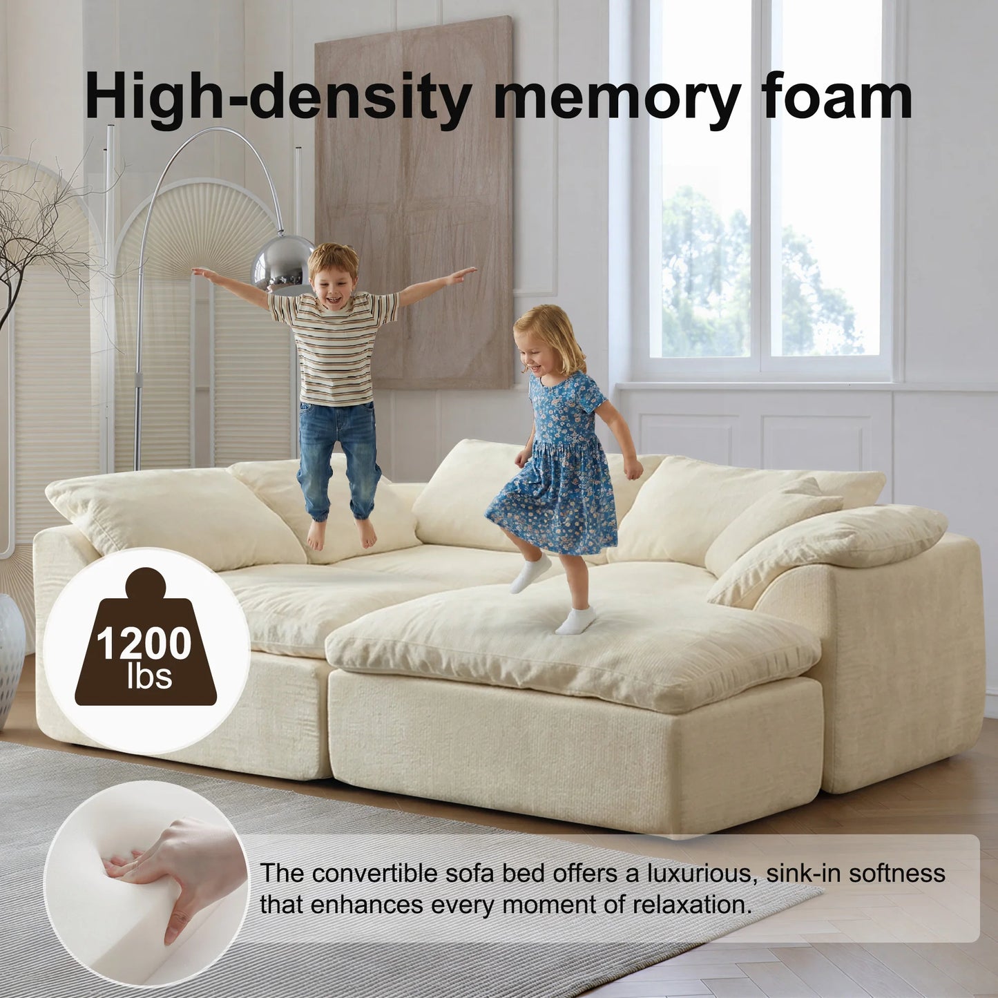 Yeflixvrau Modern Modular Sectional Sofa Cloud Couch