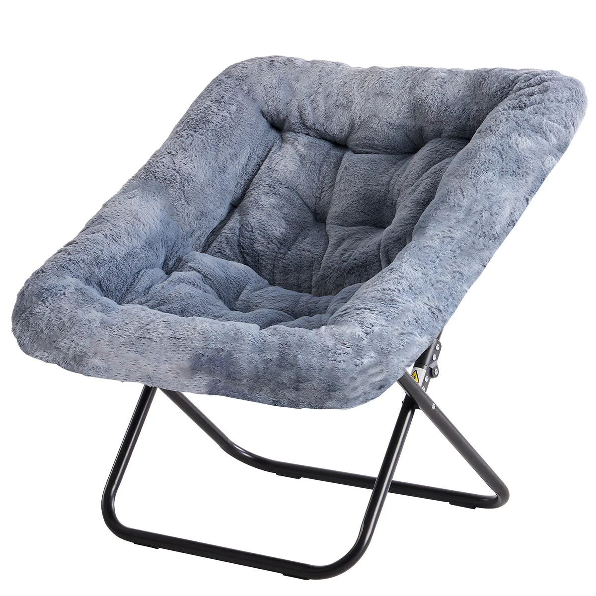 JHK Plush Saucer Chair With Metal Frame For Modern Lounge