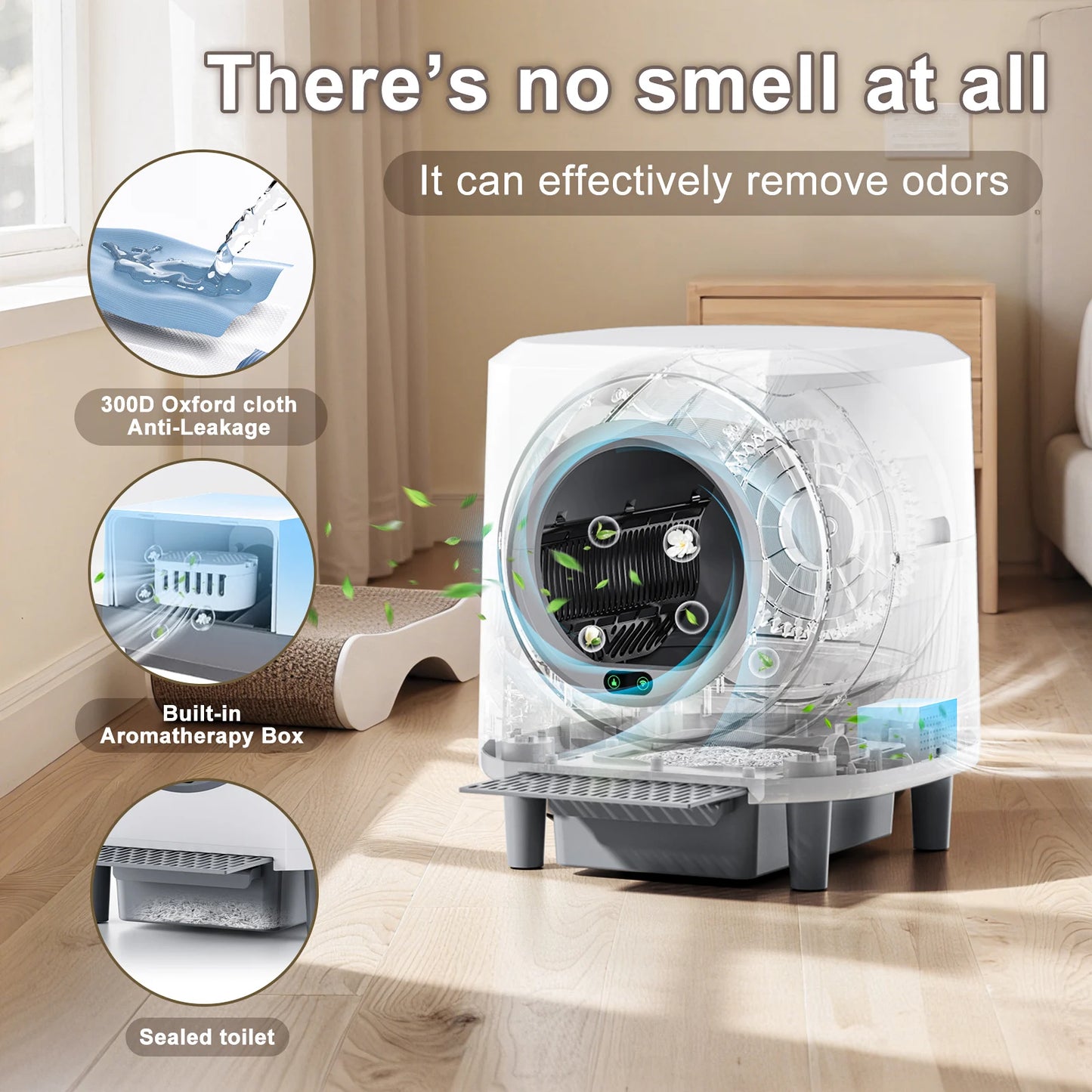Ellenpent Automatic Self-Cleaning Litter Box With App Control