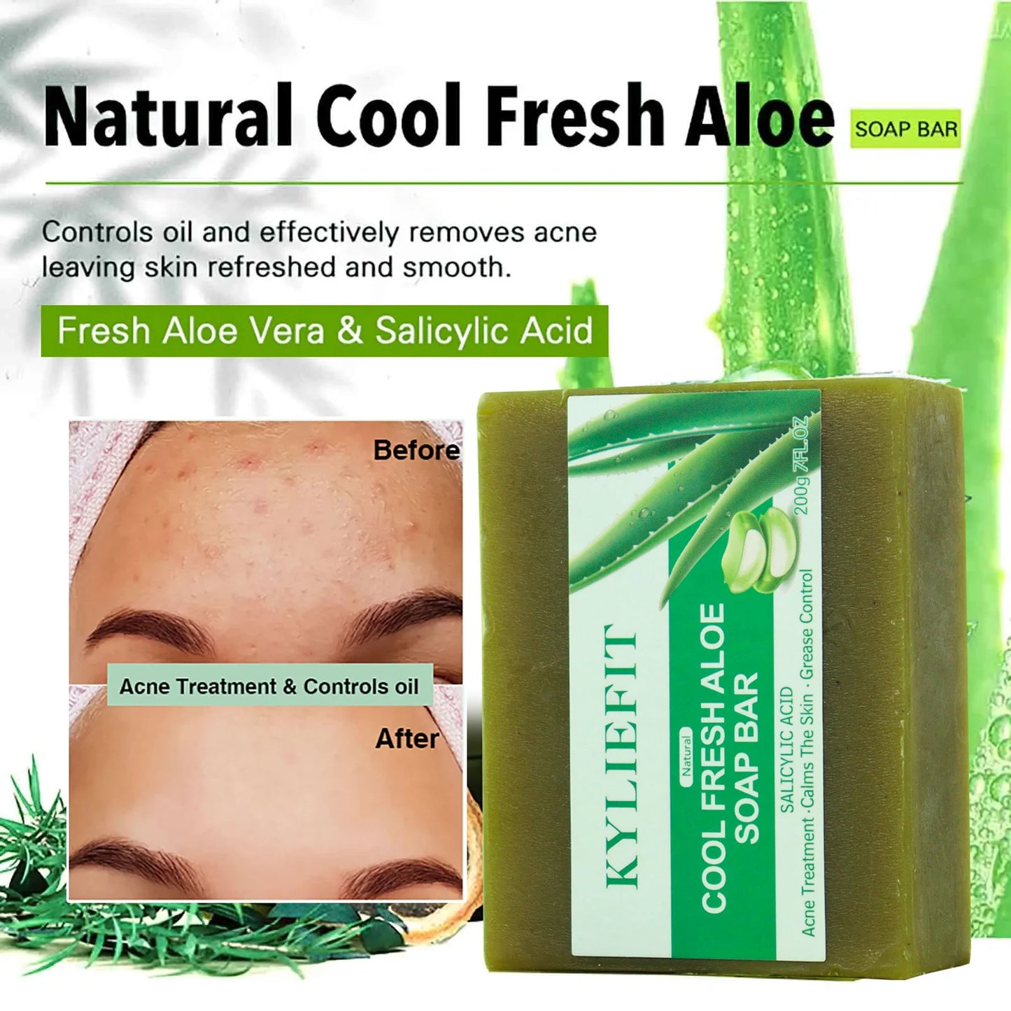 AILKE Aloe Brightening Soap Bar For Face And Body Daily