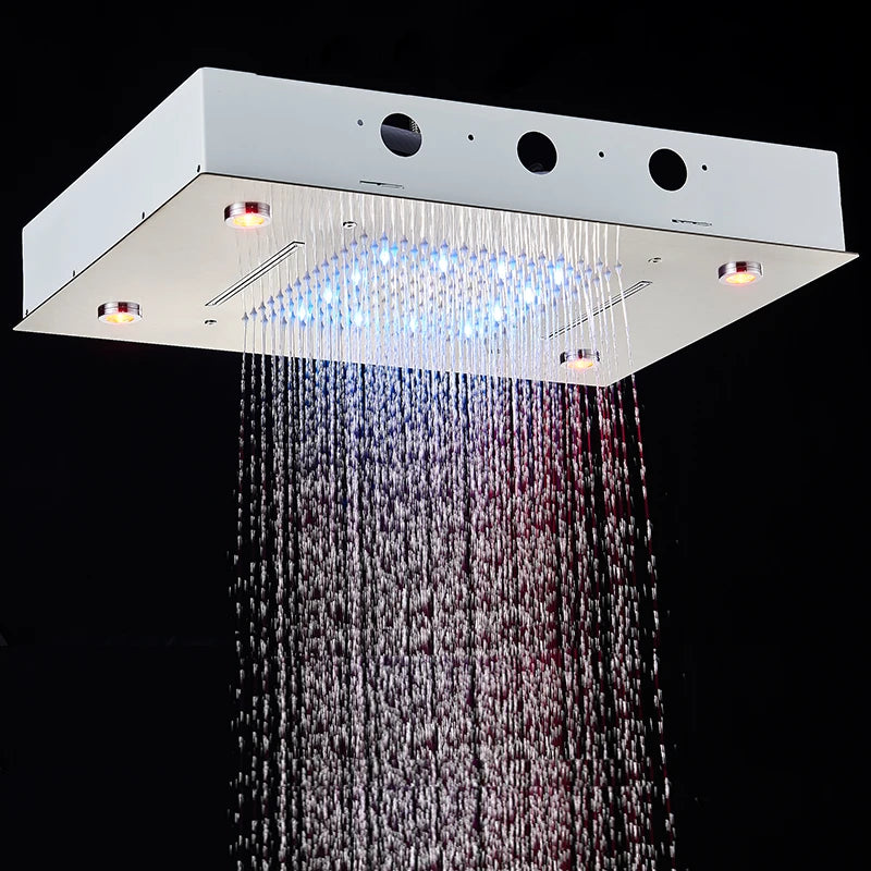Rozin Ceiling LED Shower Head With Dual Spray Modes And Remote