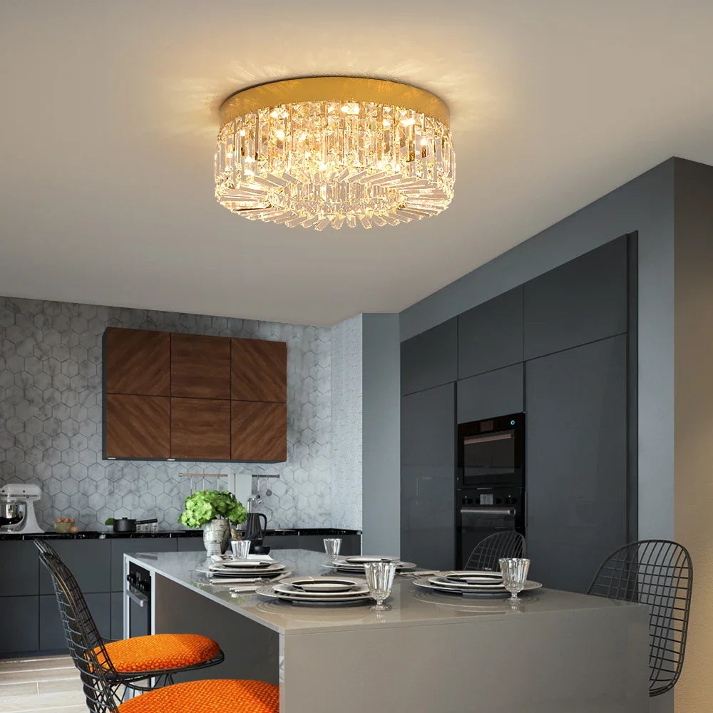 Vetrulus Modern Crystal Ceiling Light Led Chandelier Home Decor