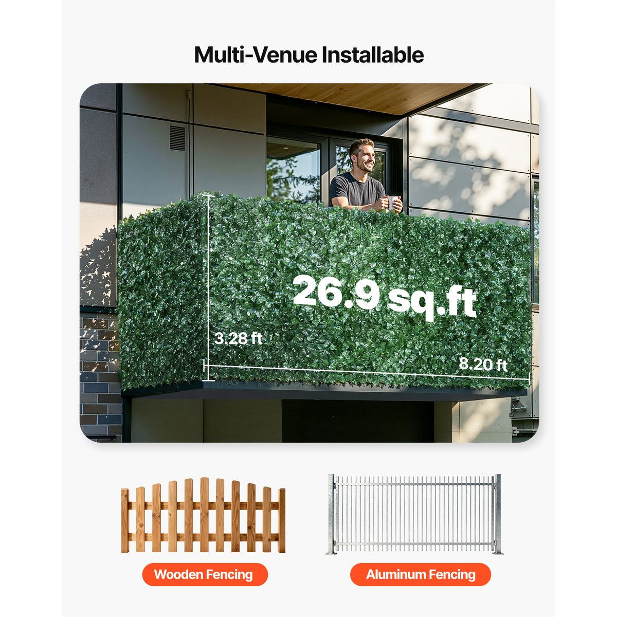 VEVOR Artificial Ivy Privacy Screen For Outdoor Garden Decor