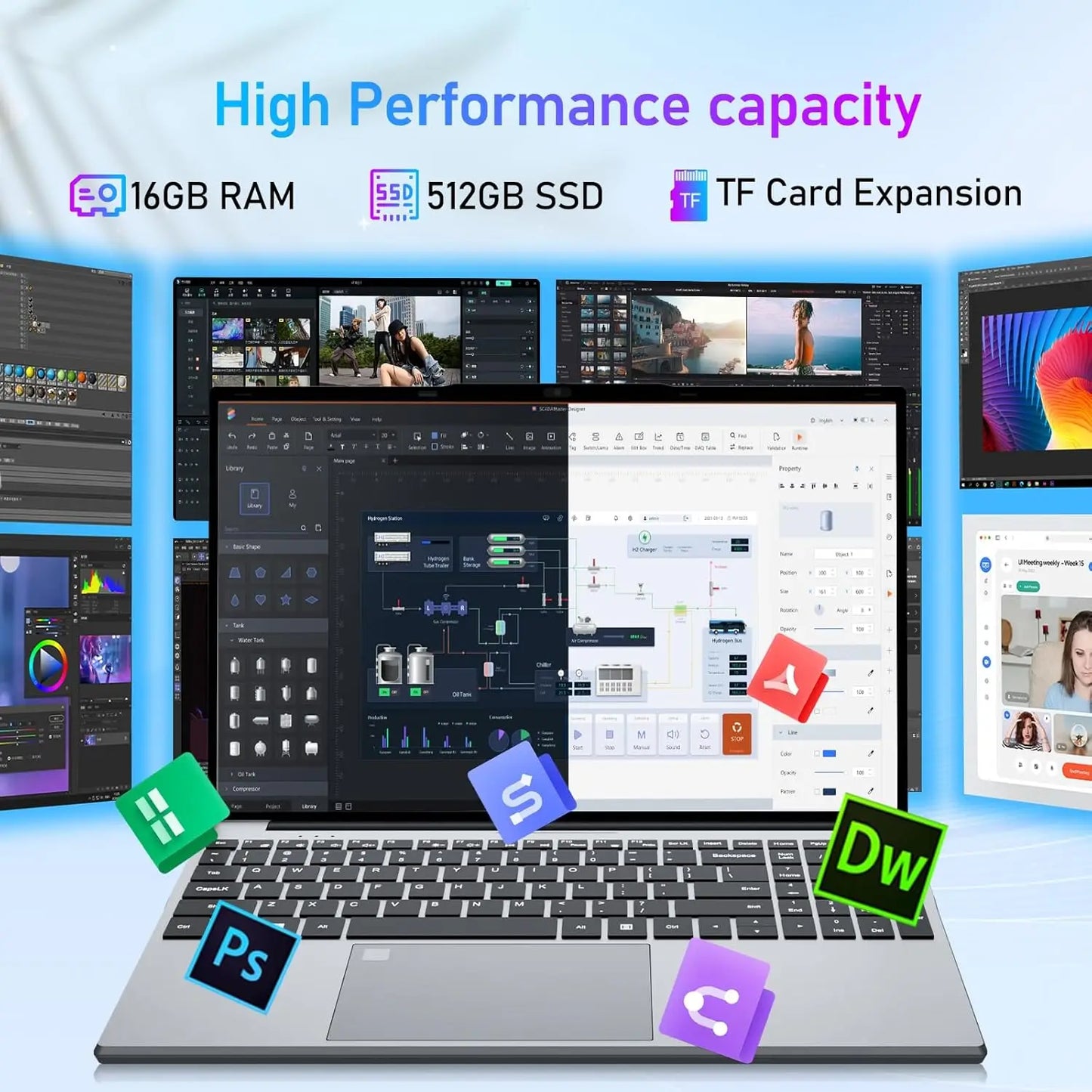 Xia Man Intel Core i3 Notebook Computer With 16GB RAM