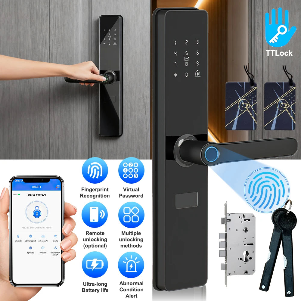 Smart Door Lock With Fingerprint App Password And Rfid Access