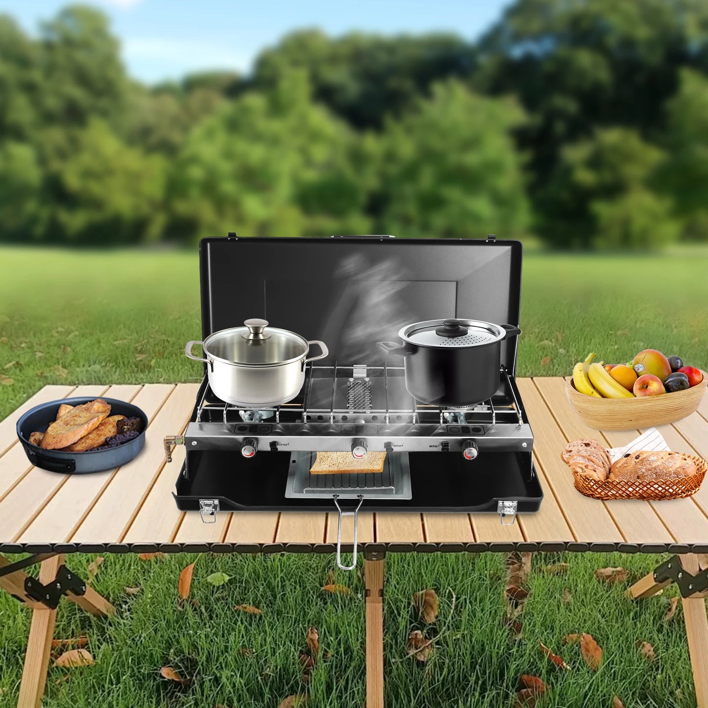Portable 4.5KW Gas Camping Stove For Outdoor Cooking