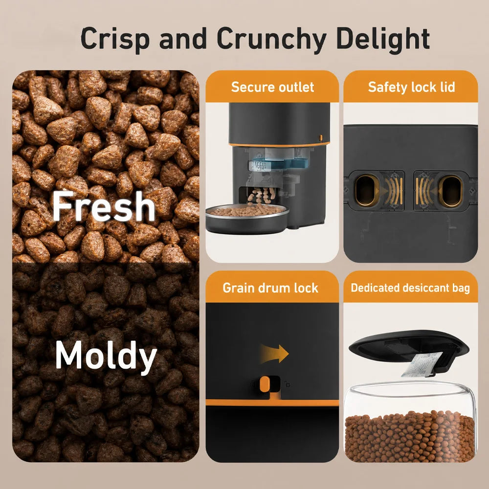 Nityers 4L Automatic Cat Feeder With Voice Recorder