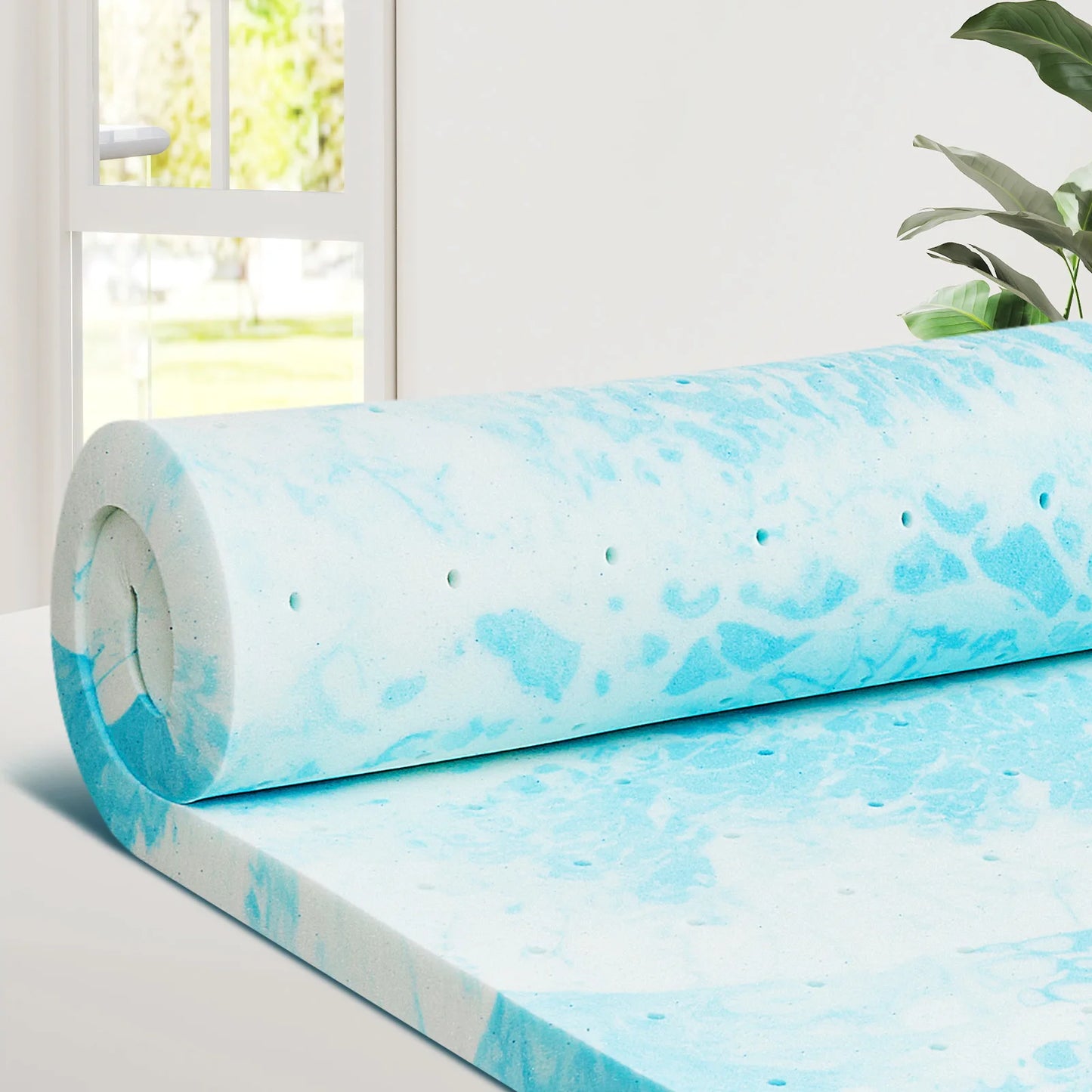 Memory Foam And Gel Bed Topper For Home Bedroom