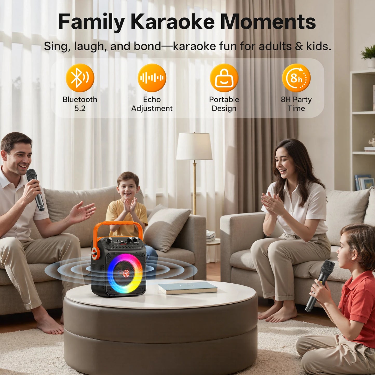 FanFun T35 High Power Karaoke Bluetooth Speaker With Mic