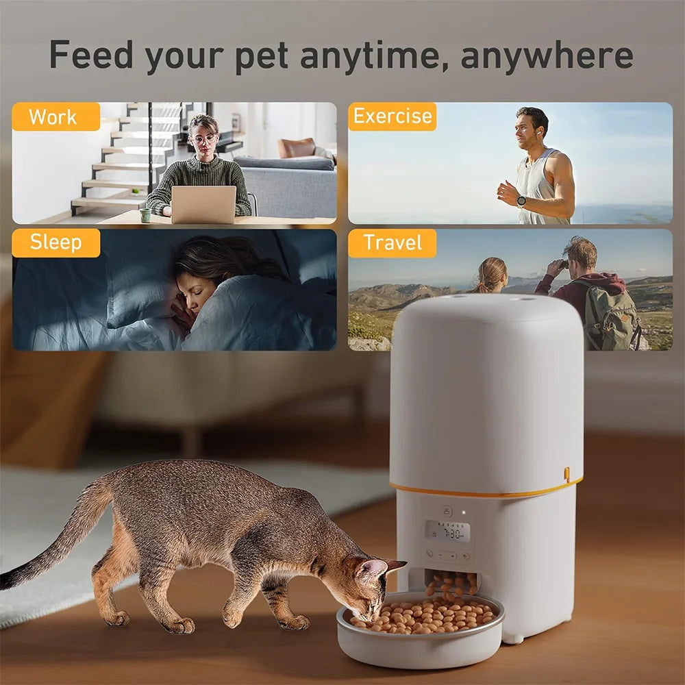 Nityers 4L Automatic Cat Feeder With Voice Recorder