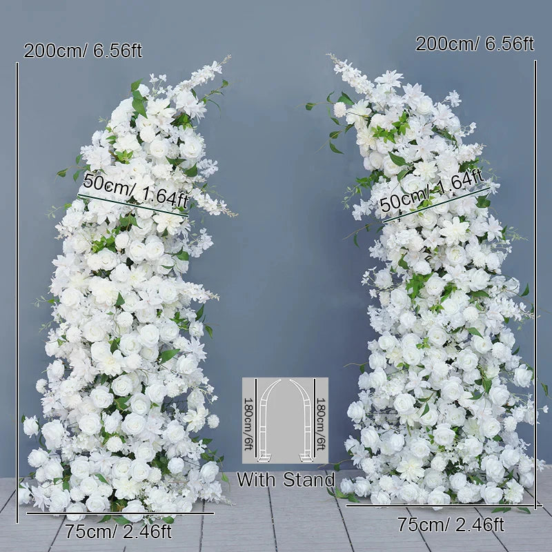 Angela Flower Artificial Rose Lily Delphinium Wedding Backdrop Decor