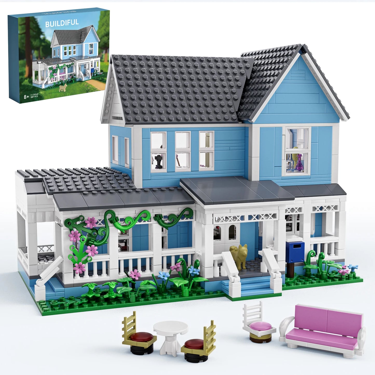 Architecture Building Blocks Set Creative Desktop Ornament Room Gift