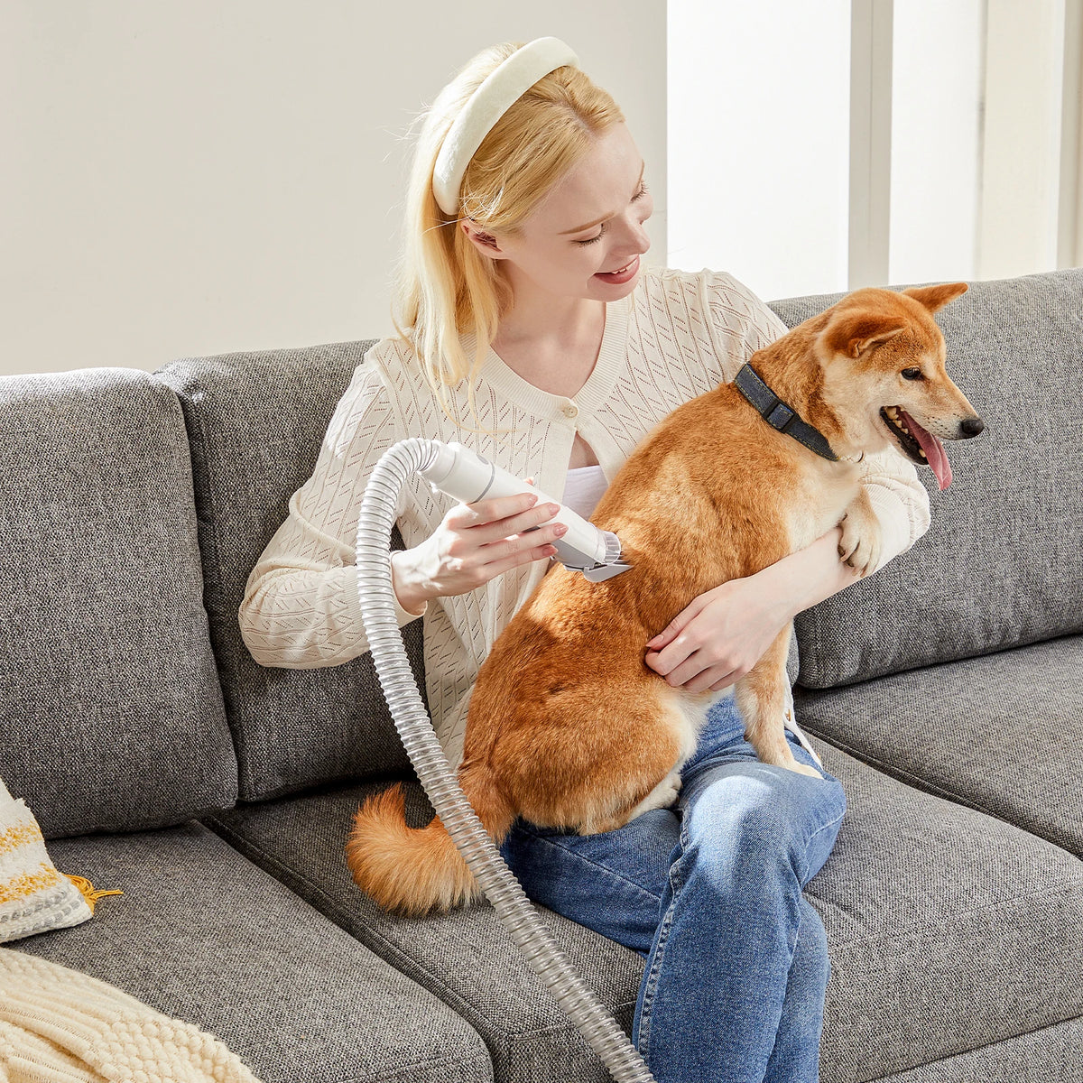 Professional Pet Grooming Vacuum Kit With Quiet Cordless Operation