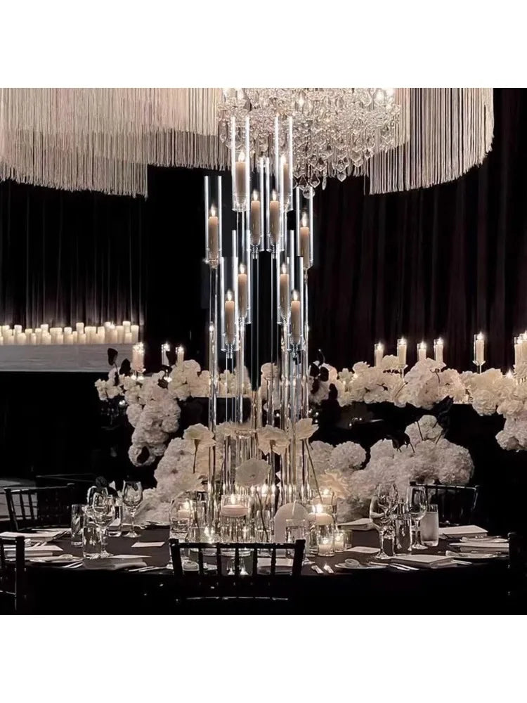 Acrylic Candelabra Centerpiece For Wedding Candle Decor