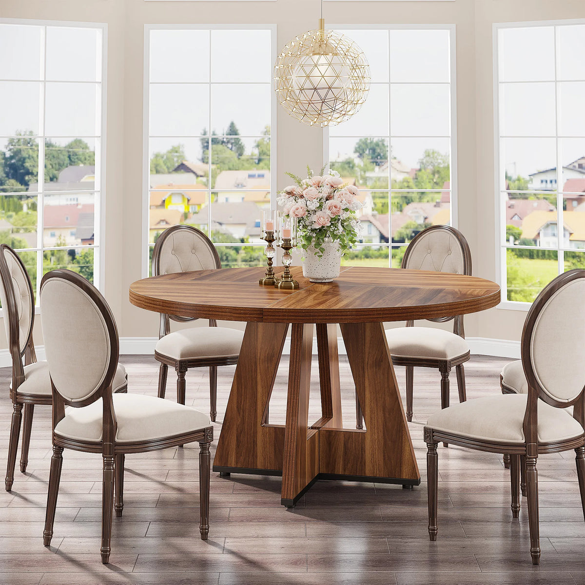 Tribesigns Round Dining Table For Modern Kitchen And Living