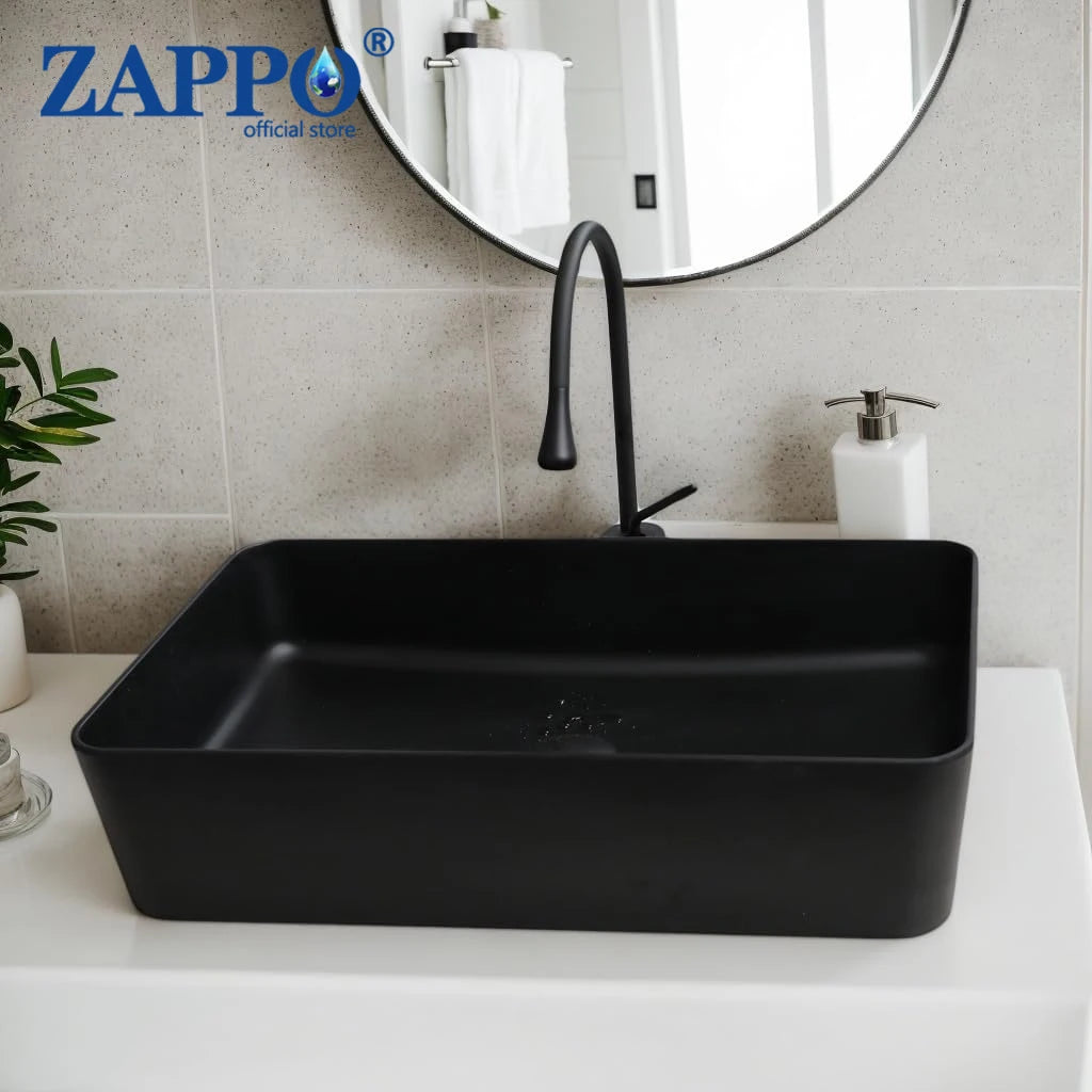 Vessel Sink With Faucet And Drain, Stone Resin, Above Counter