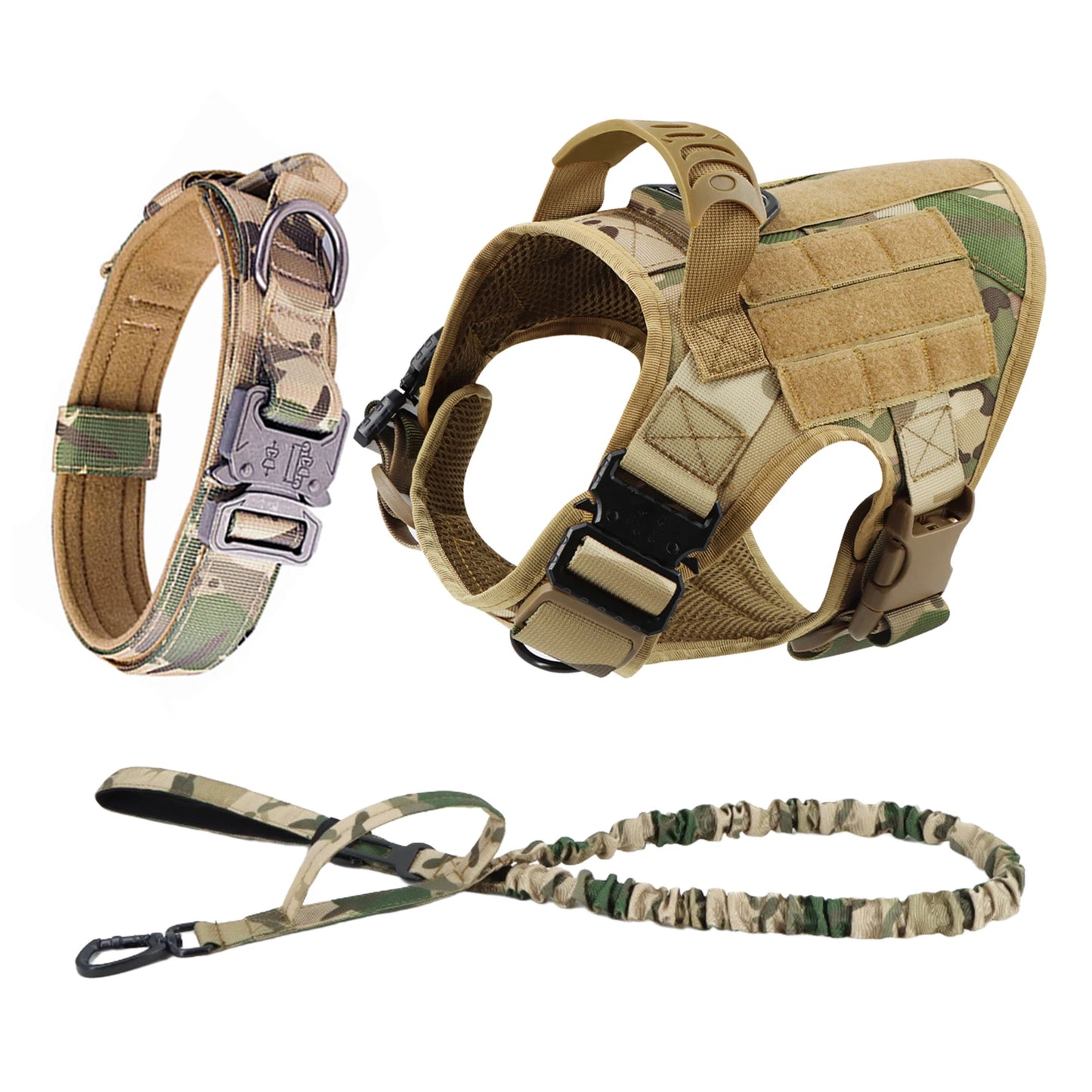 Padded Nylon Dog Harness And Leash Set With Quick Release