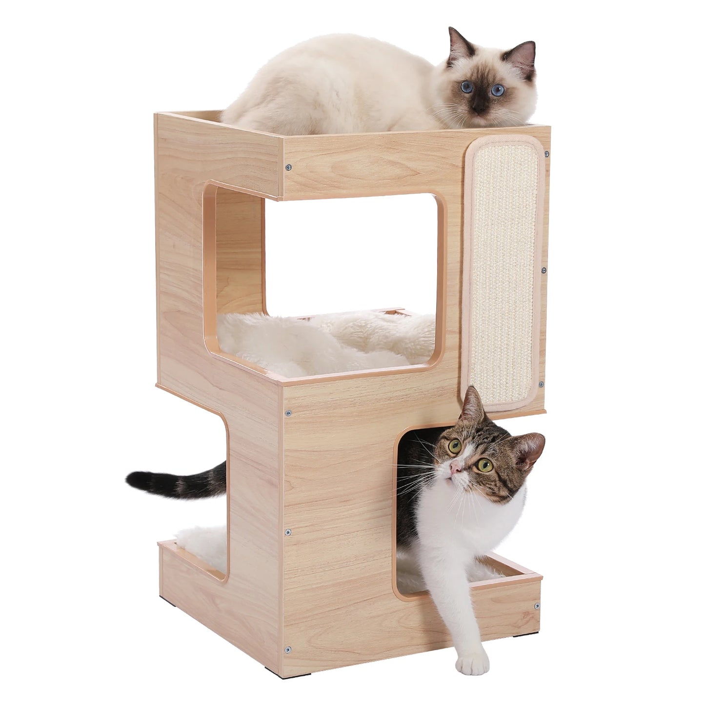 PAWZ Road Wood Cat Condo With Removable Soft Mats Kit