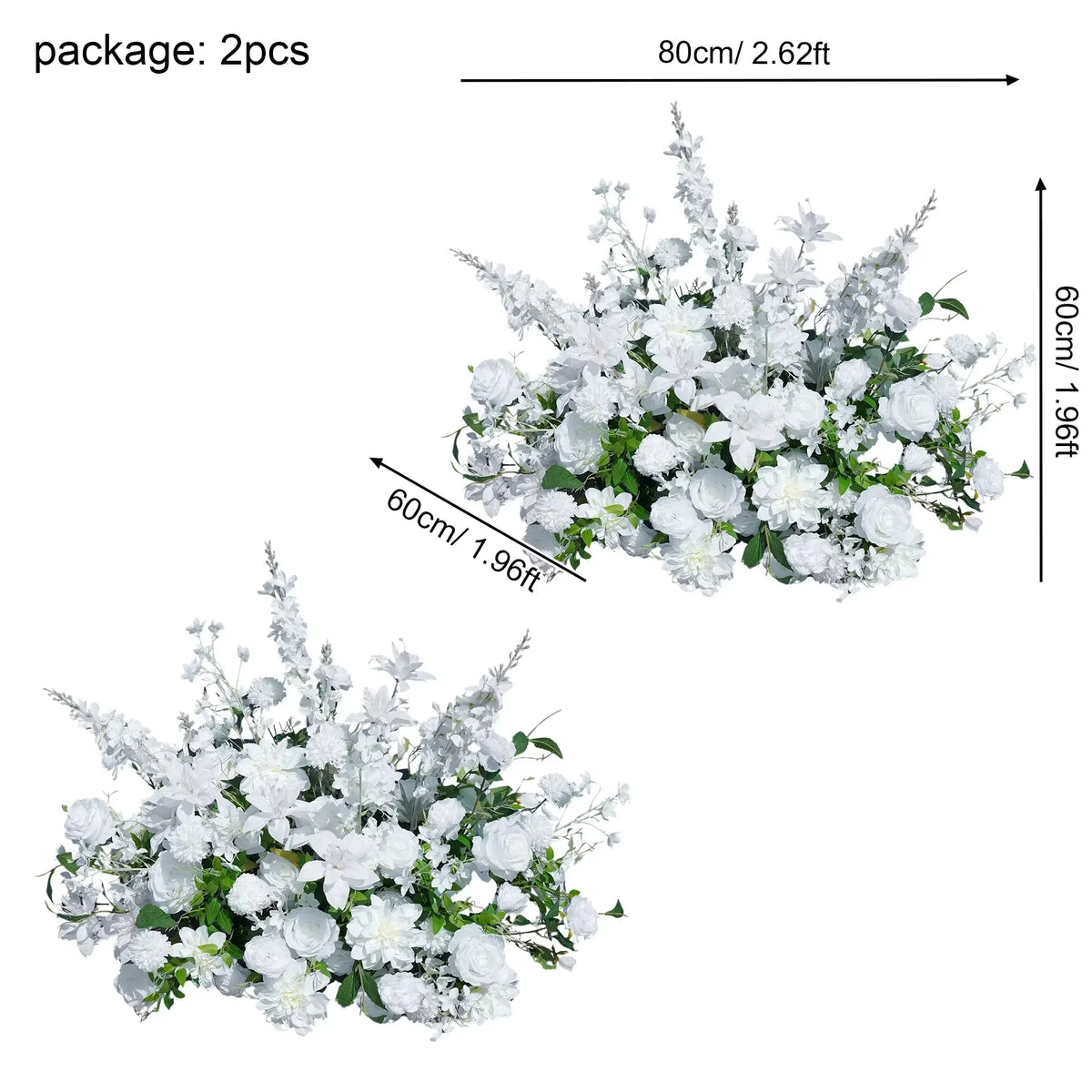 Angela Flower Artificial Rose Lily Delphinium Wedding Backdrop Decor