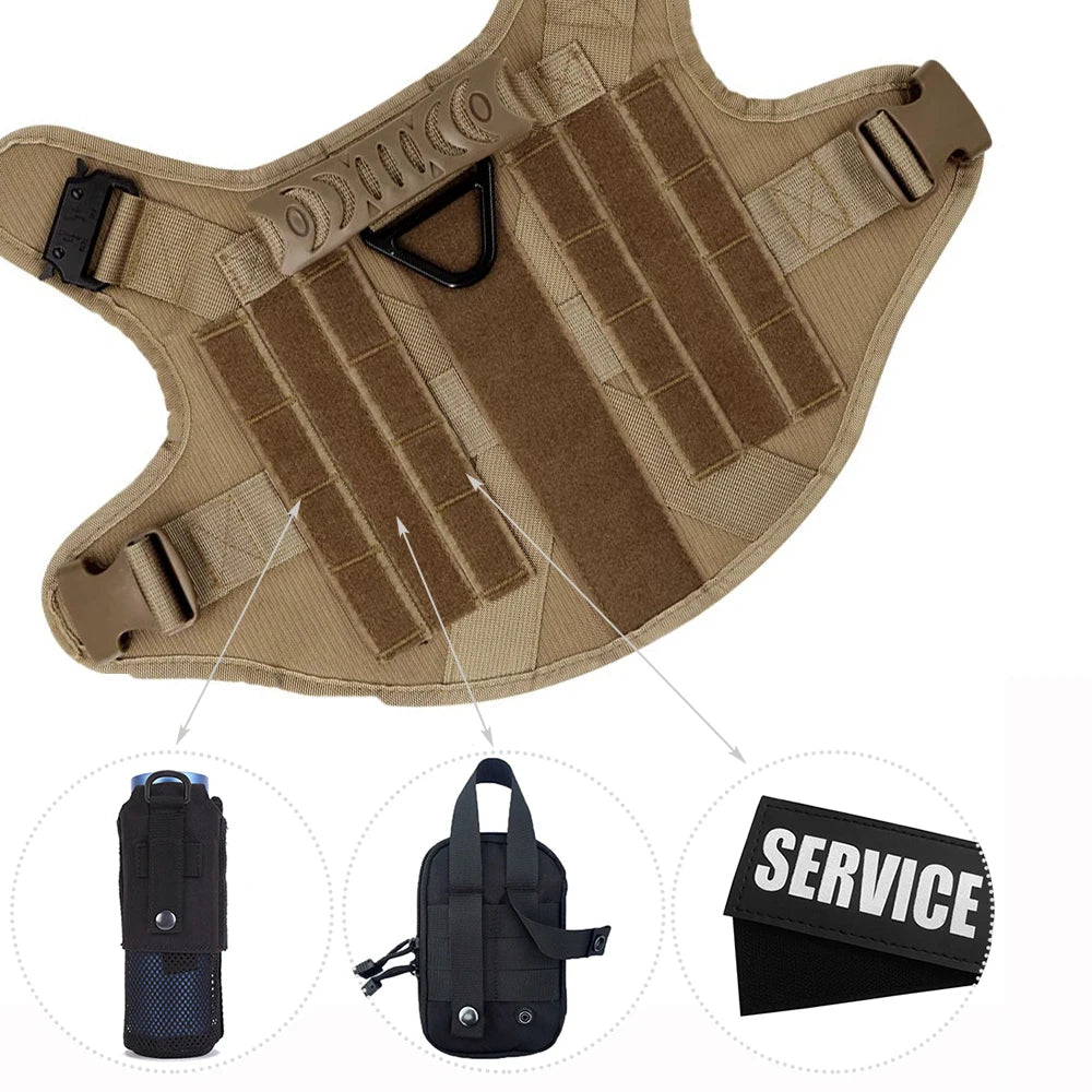 Padded Nylon Dog Harness And Leash Set With Quick Release