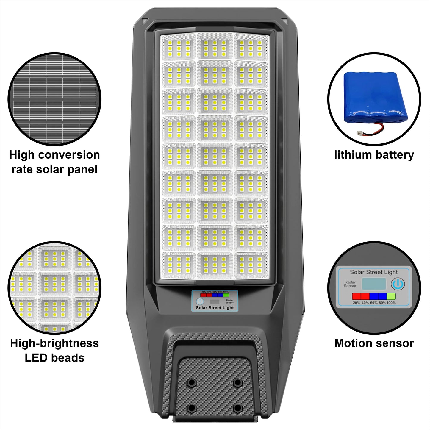 Outdoor Solar Motion Sensor Light IP65 Waterproof For Yard Parking