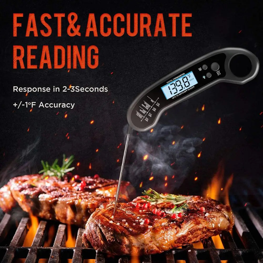Digital Waterproof Meat Thermometer Fast Reading For Kitchen BBQ Cooking