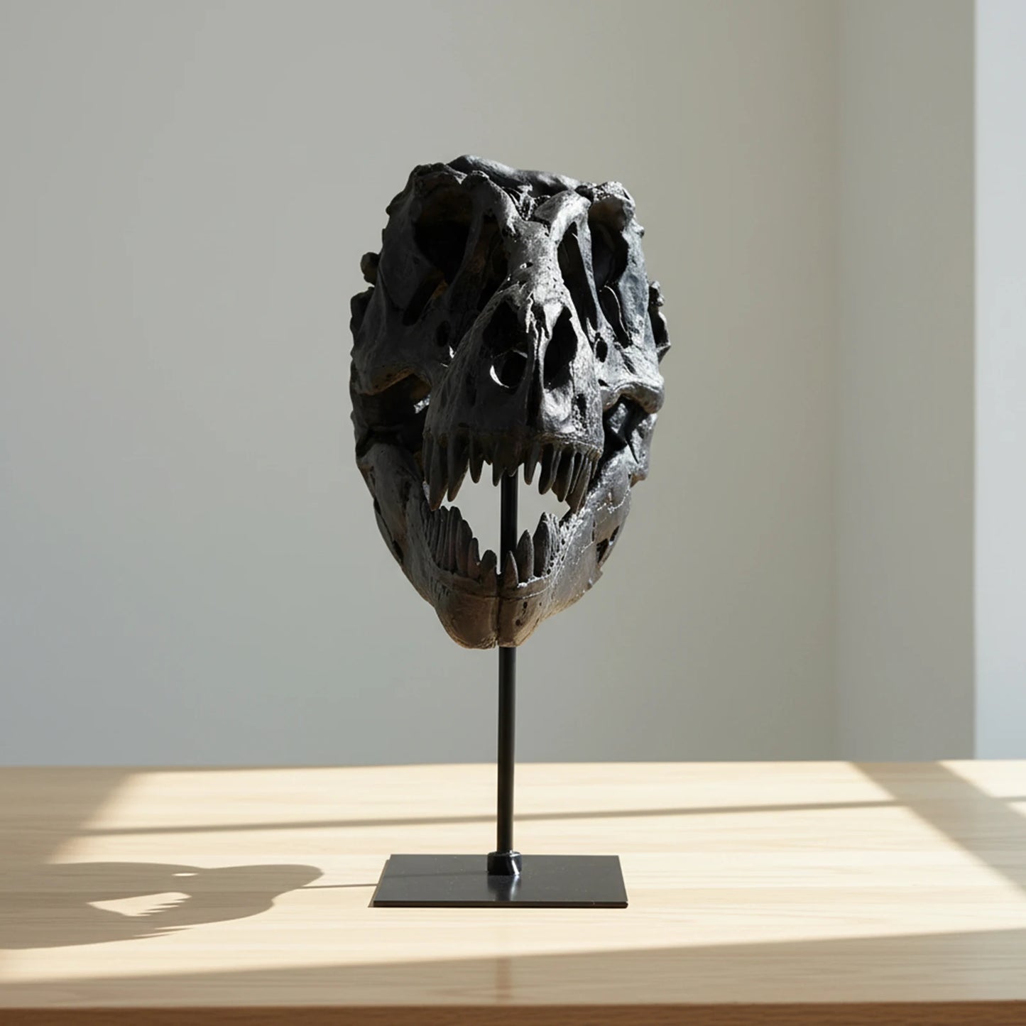 Tyrannosaurus Rex Fossil Resin Skull Sculpture With Display Bracket