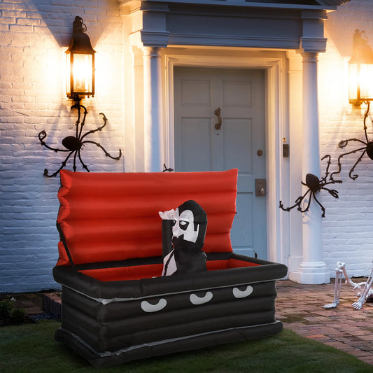 Inflatable Halloween Vampire Coffin Outdoor Display With LED