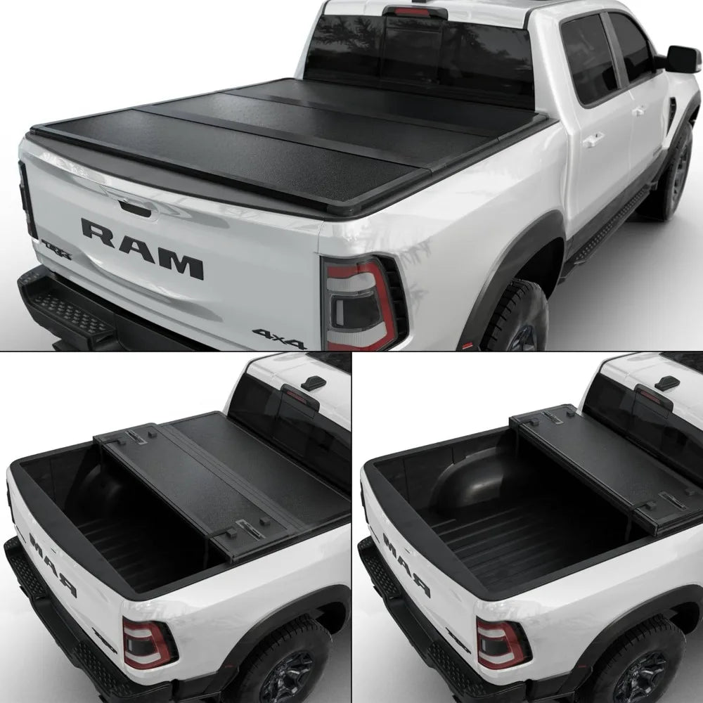 NBVCX Hard Folding Tonneau Cover for Dodge Ram 1500