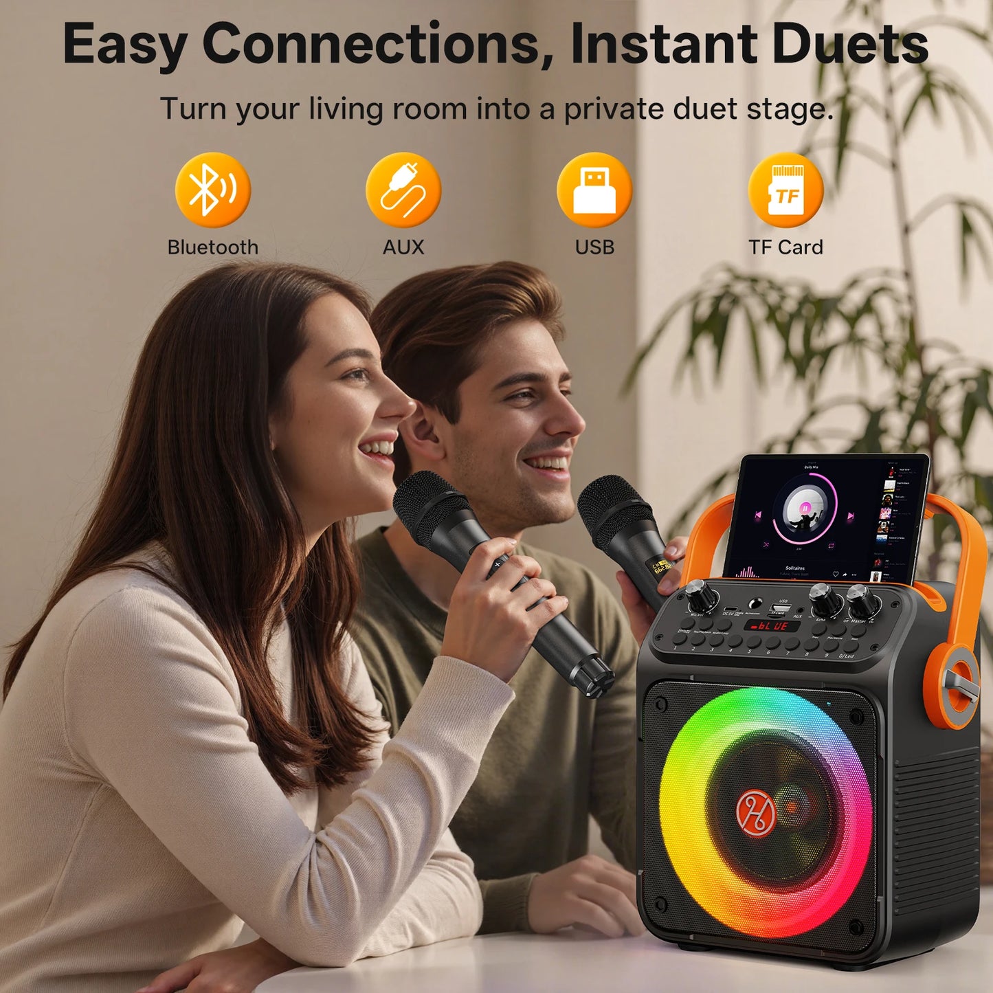 FanFun T35 High Power Karaoke Bluetooth Speaker With Mic