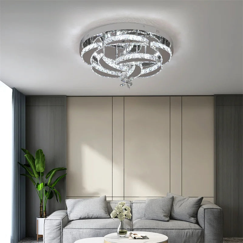 GreeLustr Crystal Ceiling Lamp Led Chandelier Pendant Lighting Living Room