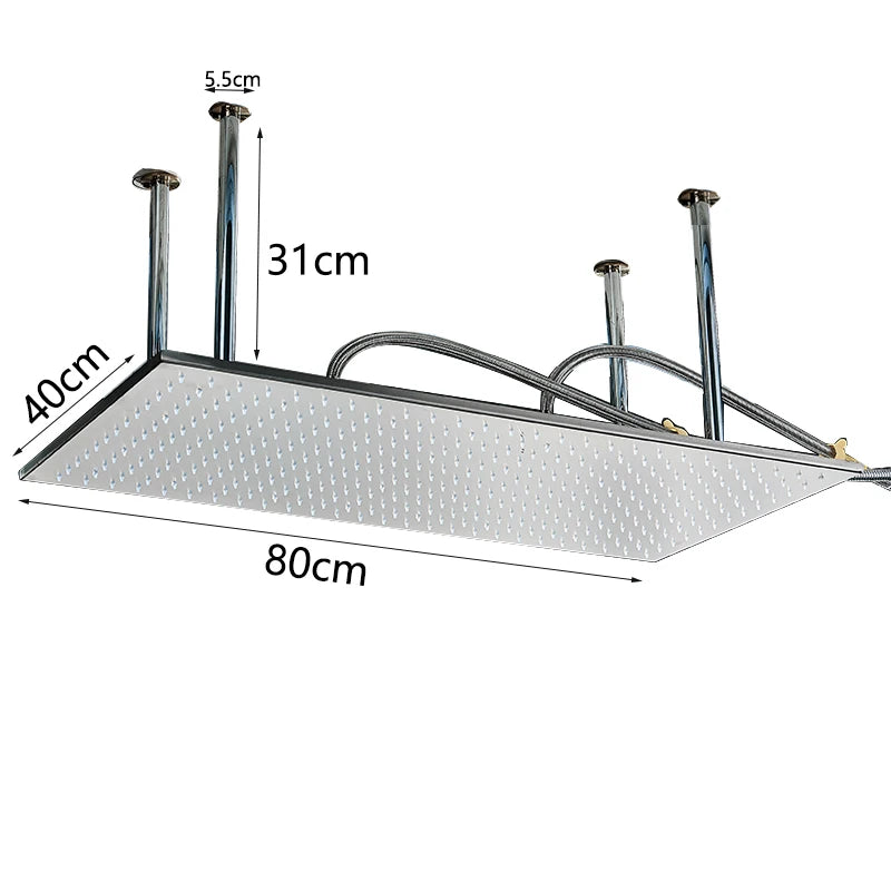 Wanmivezlo Brass LED Rain Shower Head Powered By Water Flow