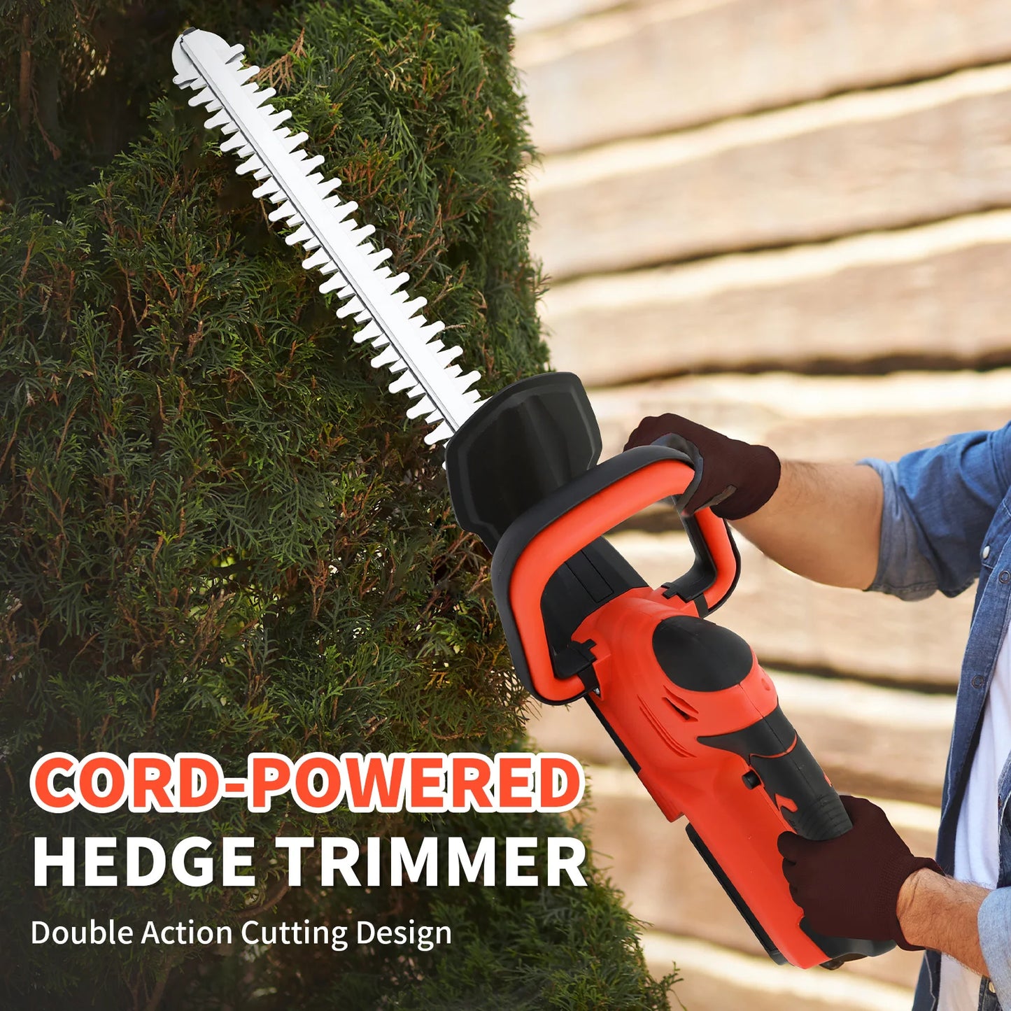 Cordless Hedge Trimmer With Battery Charger For Lawn Care
