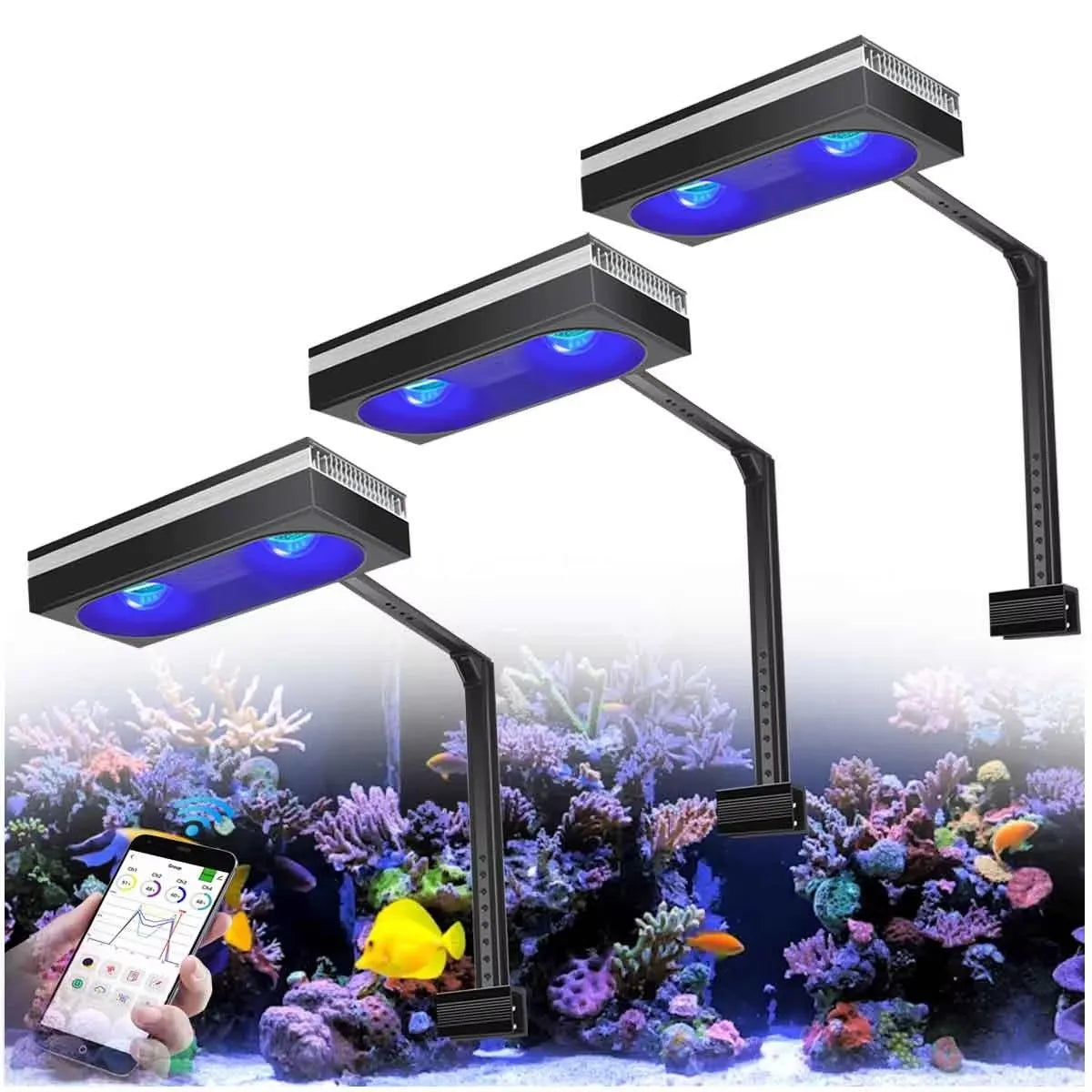 PopBloom RL180 WiFi LED Aquarium Reef Light 180W Full Spectrum