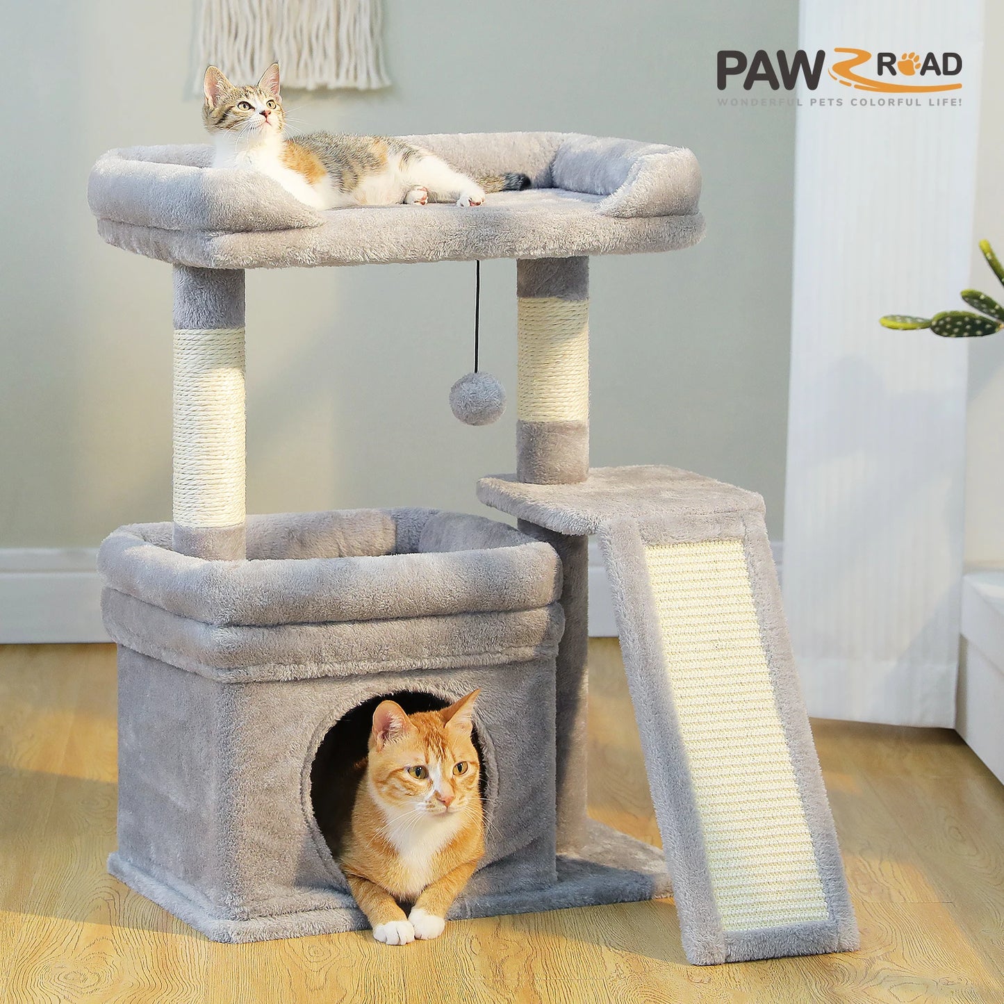 Pawz Road Multi Level Cat Tree With Sisal Scratching Posts