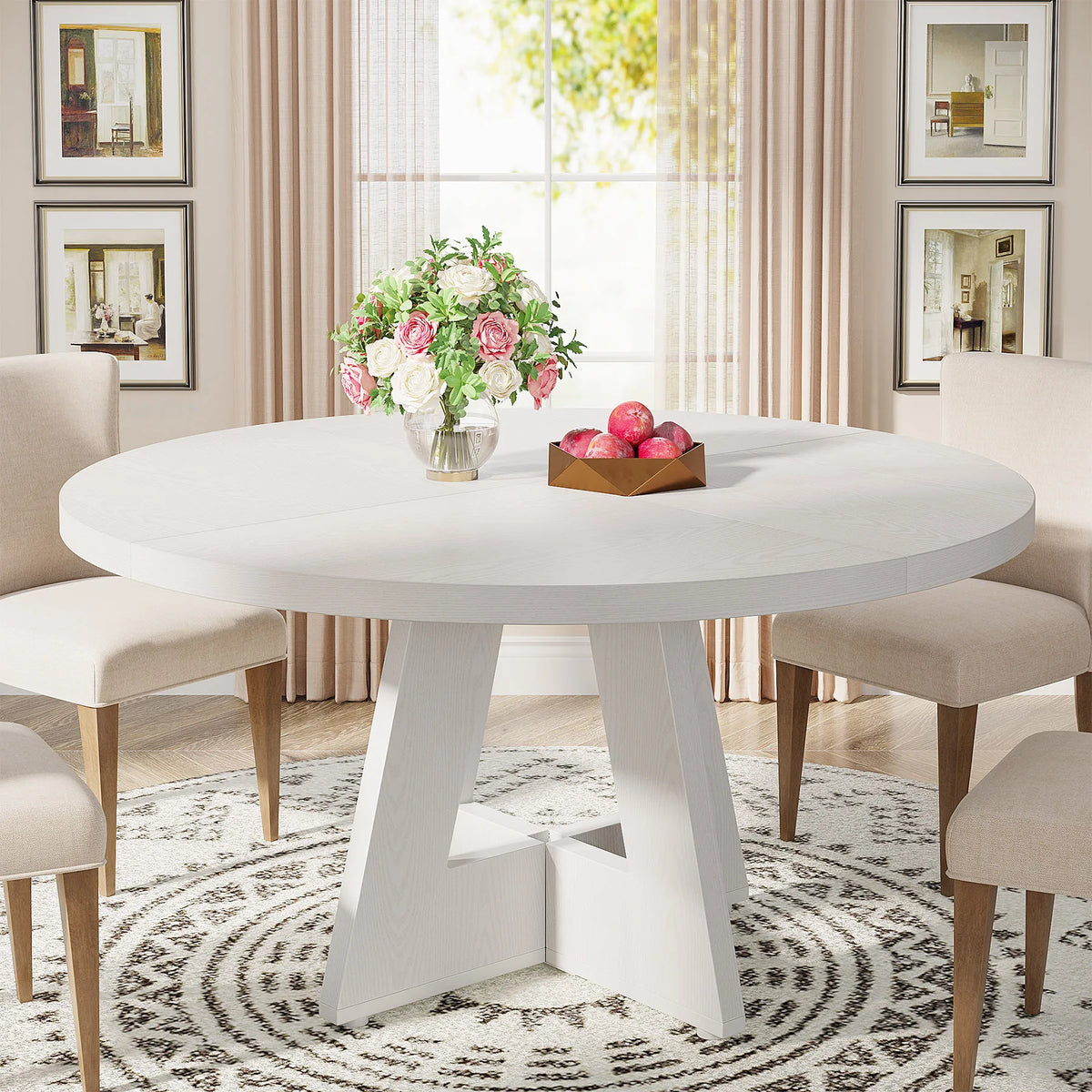 Tribesigns Round Dining Table For Modern Kitchen And Living