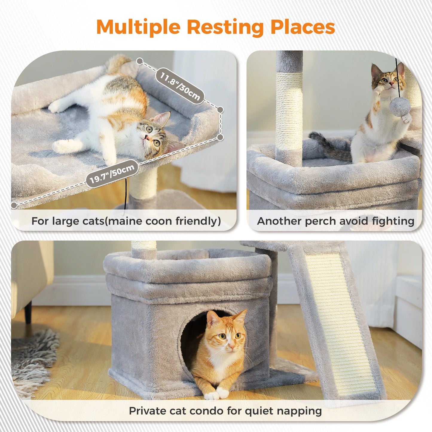 Pawz Road Multi Level Cat Tree With Sisal Scratching Posts