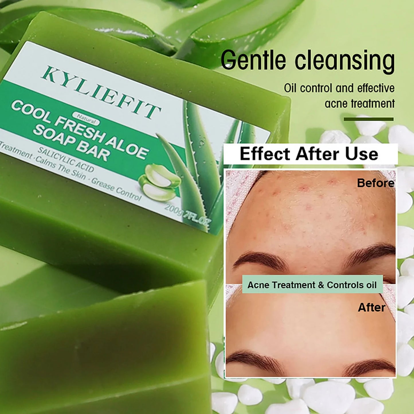 AILKE Aloe Brightening Soap Bar For Face And Body Daily