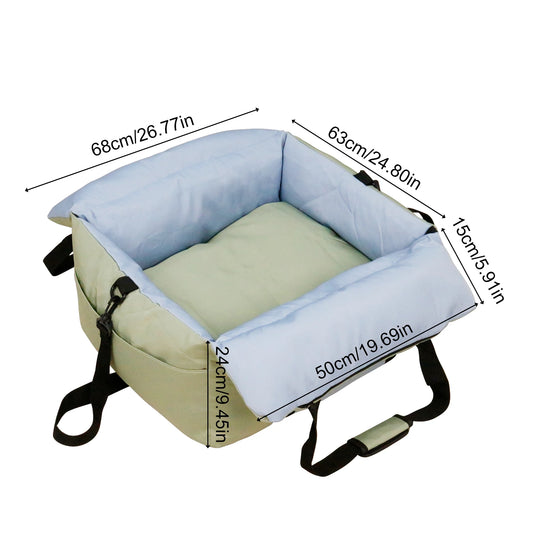 Borwart Portable Dog Booster Car Seat With Removable Cover