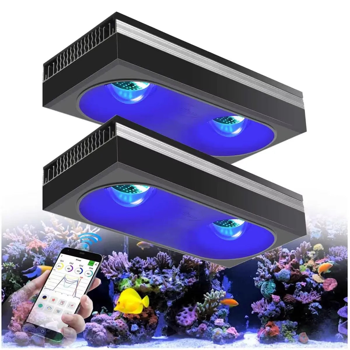 PopBloom RL180 WiFi LED Aquarium Reef Light 180W Full Spectrum