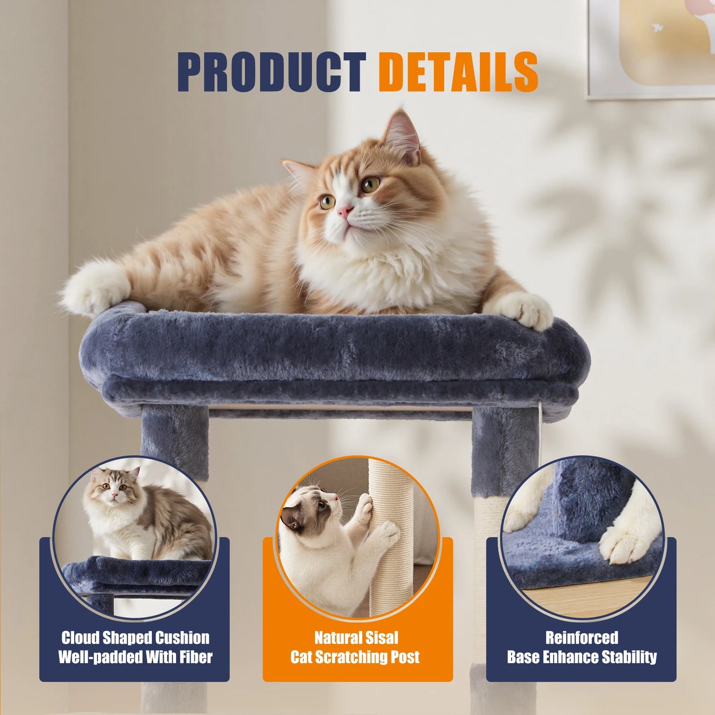 MCQ Cat Tree Tower Multi Level Scratching Posts Indoor Cats