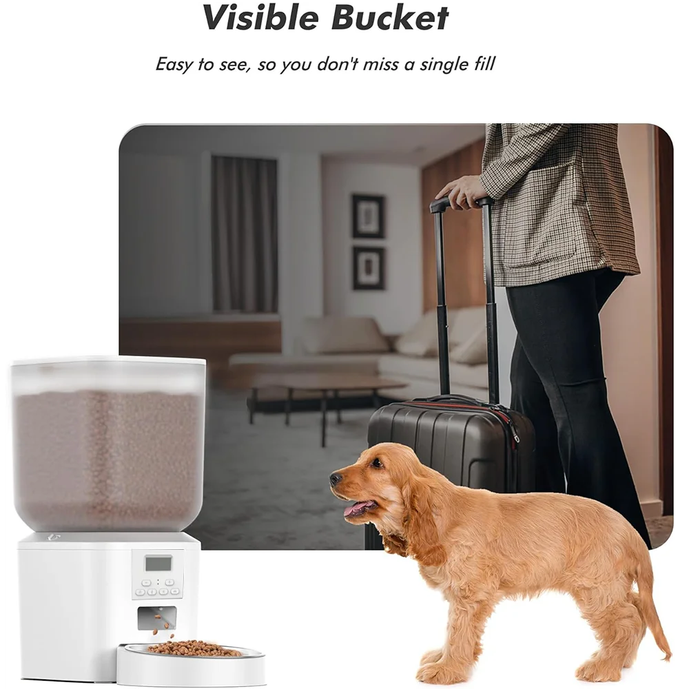 Nityers Automatic Cat Feeder With Key Control And Voice Recorder