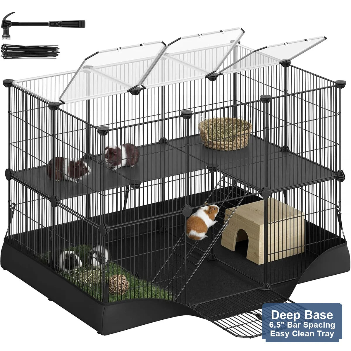 Multi Level Small Animal Cage For Guinea Pigs And Hamsters