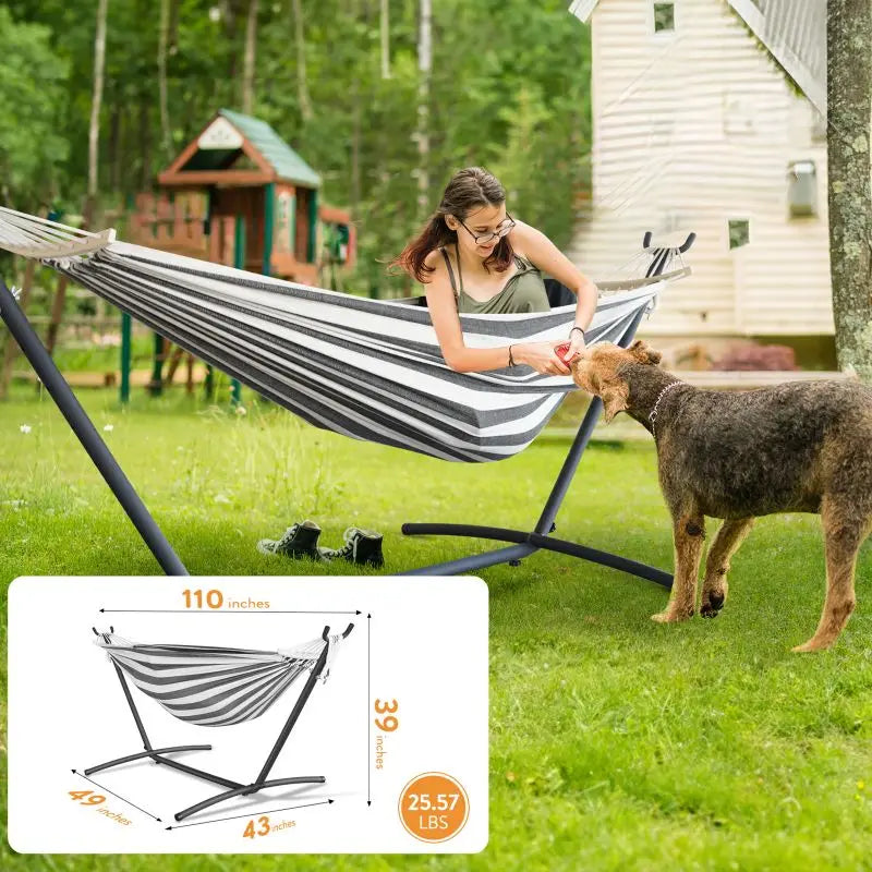 Gyroor Adjustable Stand Hammock 600lb Capacity With Storage Bag