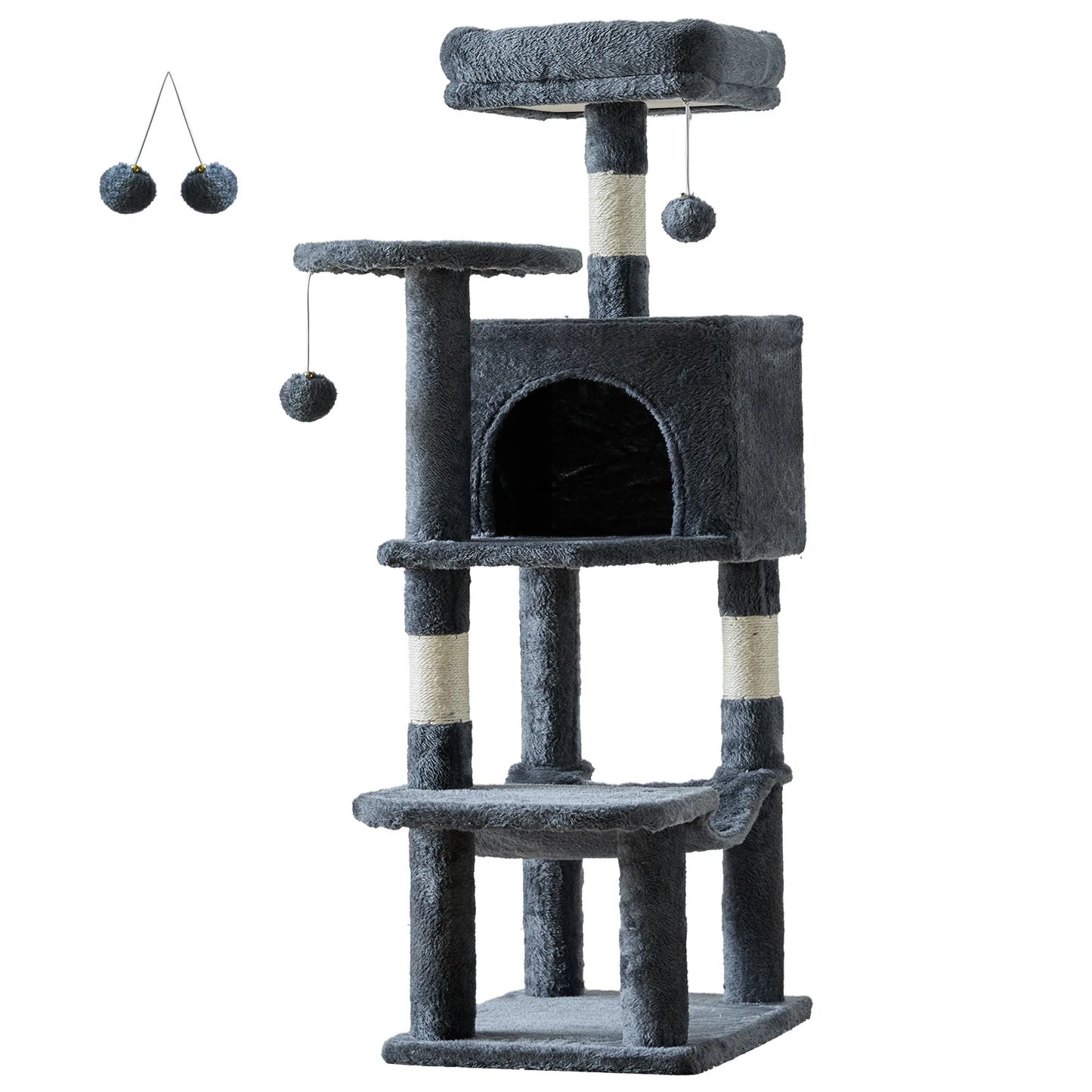 JHK Cat Tree MultiCat Climbing Tower With Sisal Posts