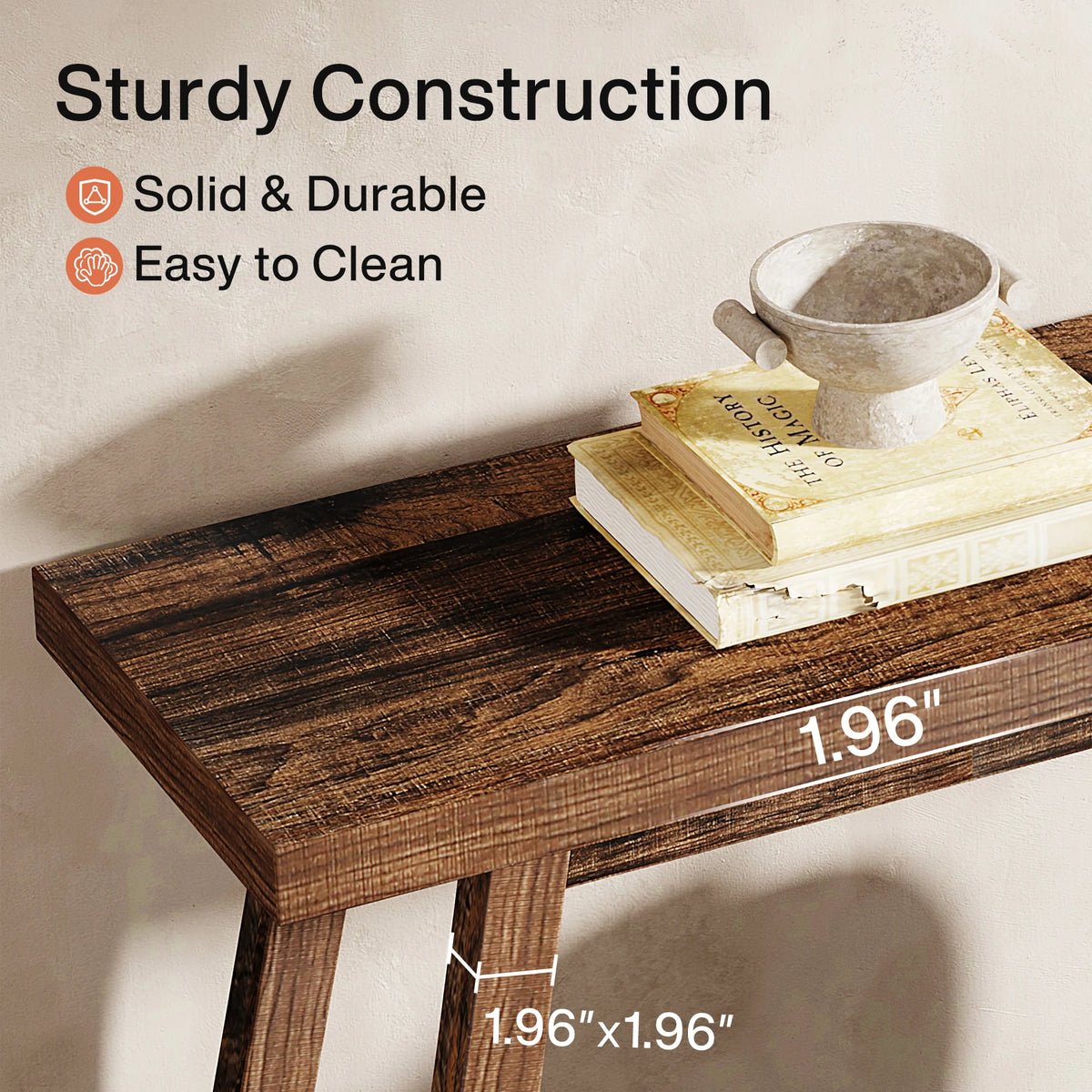 Tribesigns Wooden Console Table For Entryway With Storage