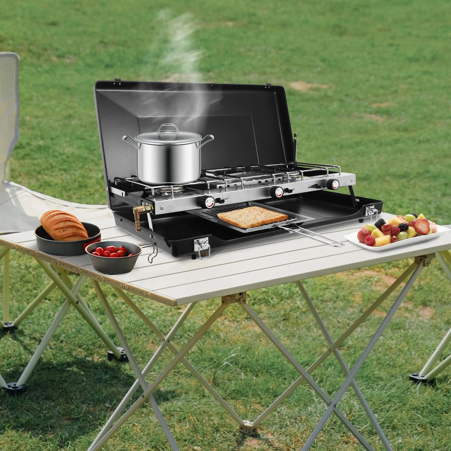 Portable 4.5KW Gas Camping Stove For Outdoor Cooking