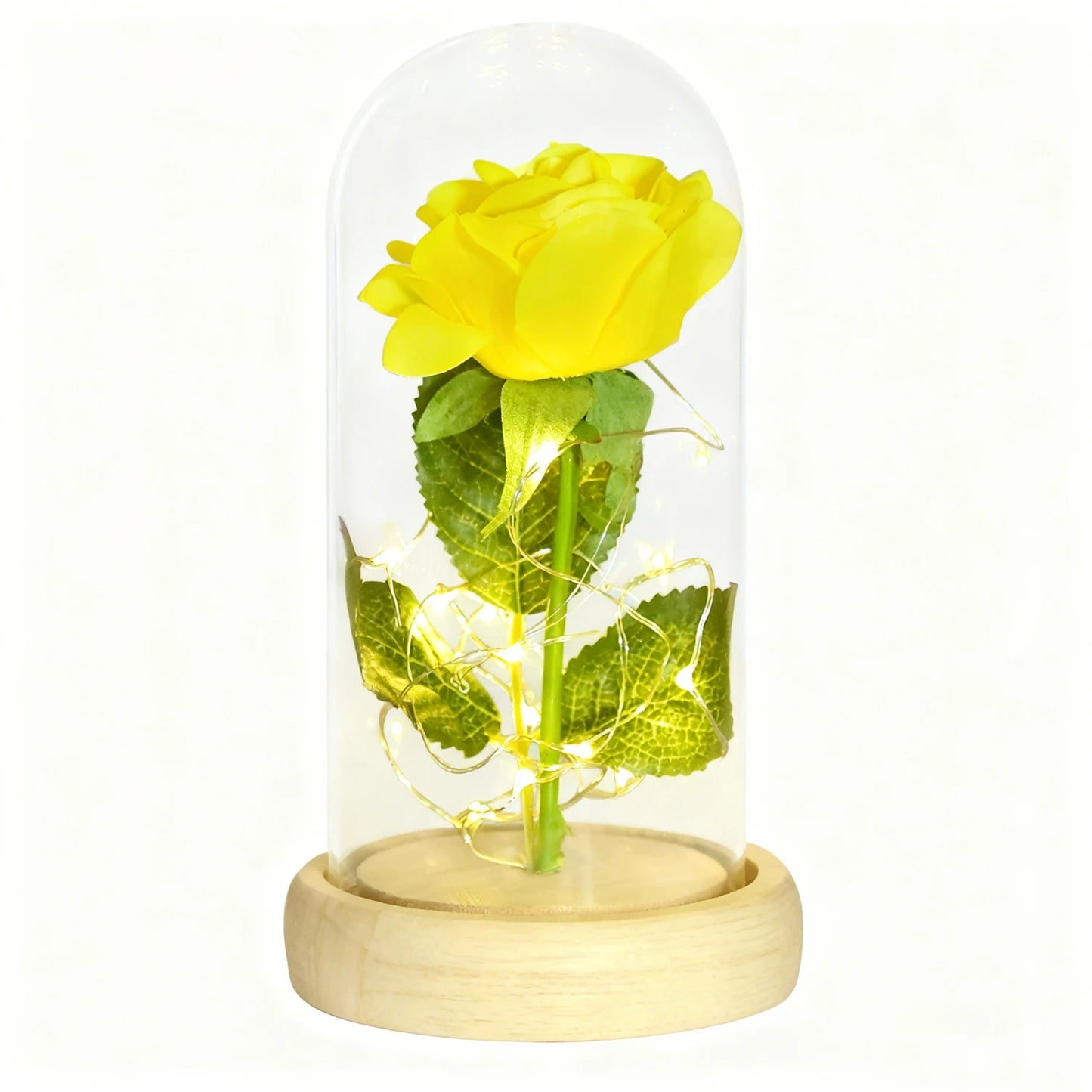 Ainyrose Eternal Rose Glass Dome Artificial Flower Wedding Gift